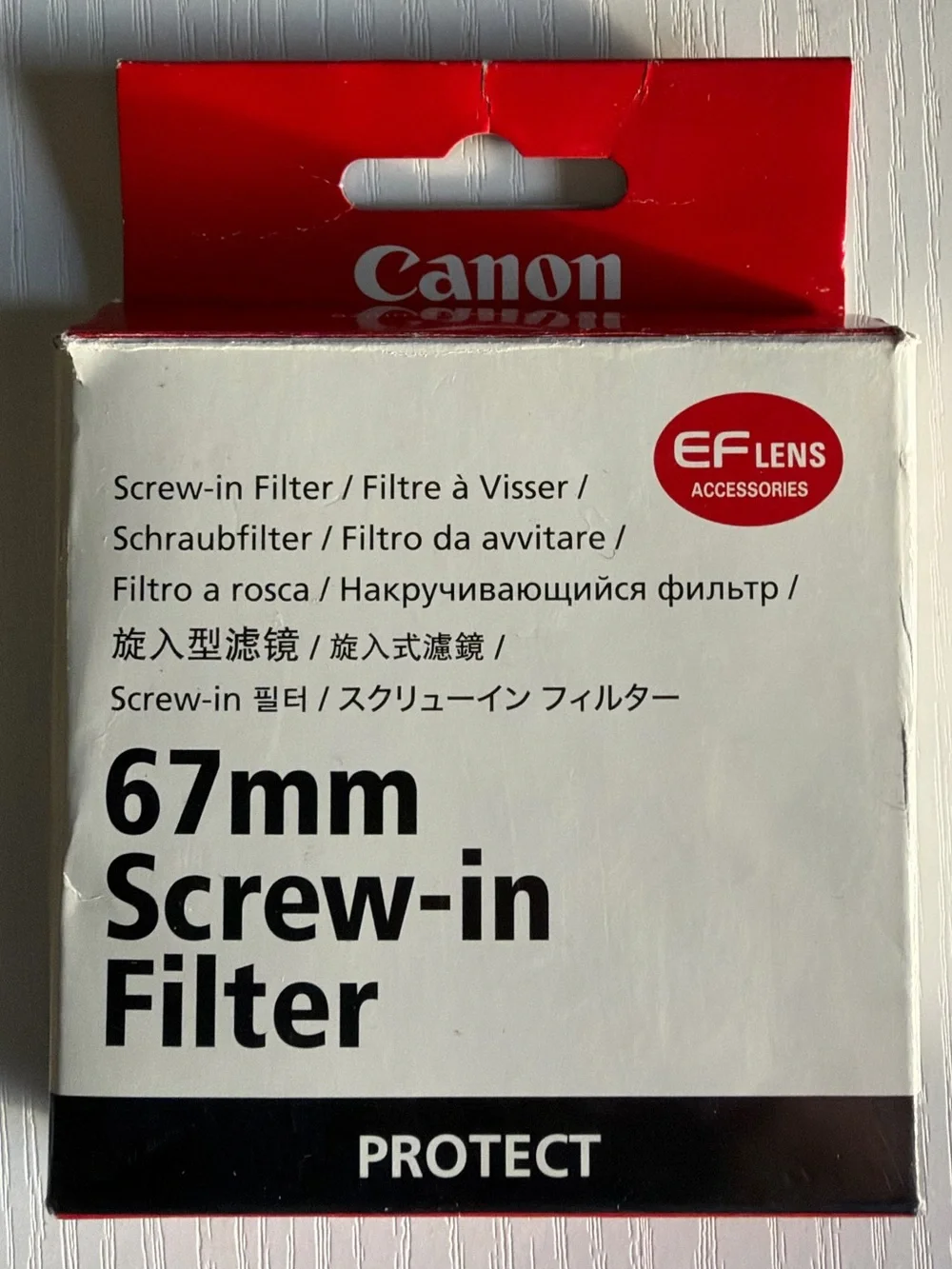 Canon 67mm Screw-In Filter with Original Packaging